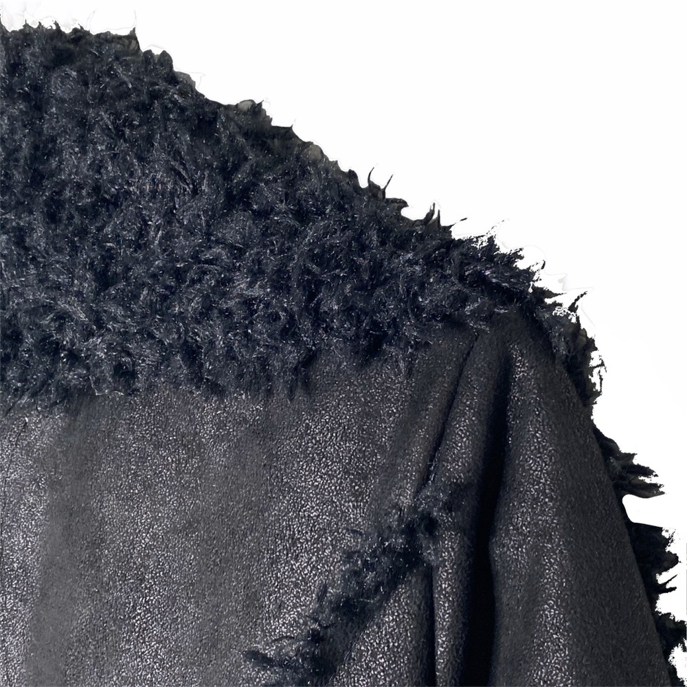 VHTF: UNIF ☻︎ Blogger Fave Chelsea Vegan Shearling Draped Asymmetrical Jacket ☻︎ - Picture 12 of 17